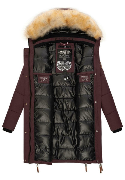 Navahoo HALINA - Wintermantel - Dark Red Melange