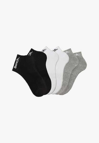 Bench 6 PACK UNISEX - Socken - Schwarz Gray Meliert Weiß