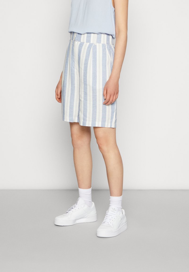ONLY ONLCARO LONG - Shorts - English Manor Stripes/cloud Dancer/gray Violet
