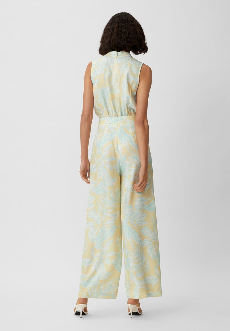 Comma MIT ALLOVER-PRINT - Jumpsuit - Helles Zitrone