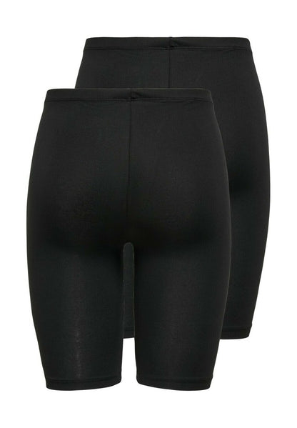 ONLY FITNESS RADLER UNTERRO 2 PACK - Shorts - Schwarz Schwarz