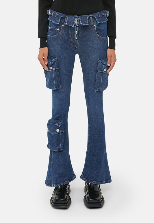 Trussardi 5 POCKET - Jeans Bootcut - Blue
