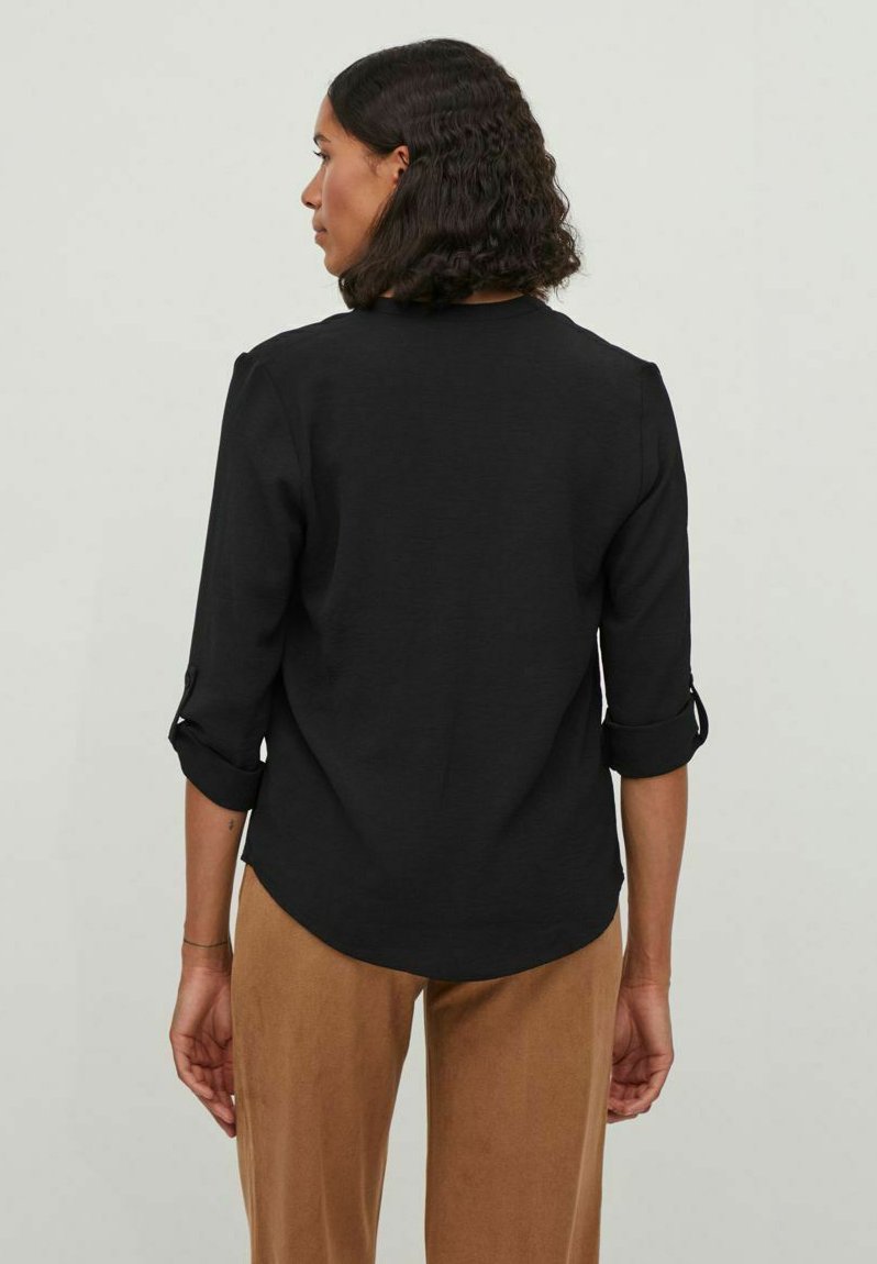 Vila MIT 3/4 ARMELN V AUSSCHNITT - Bluse - Black