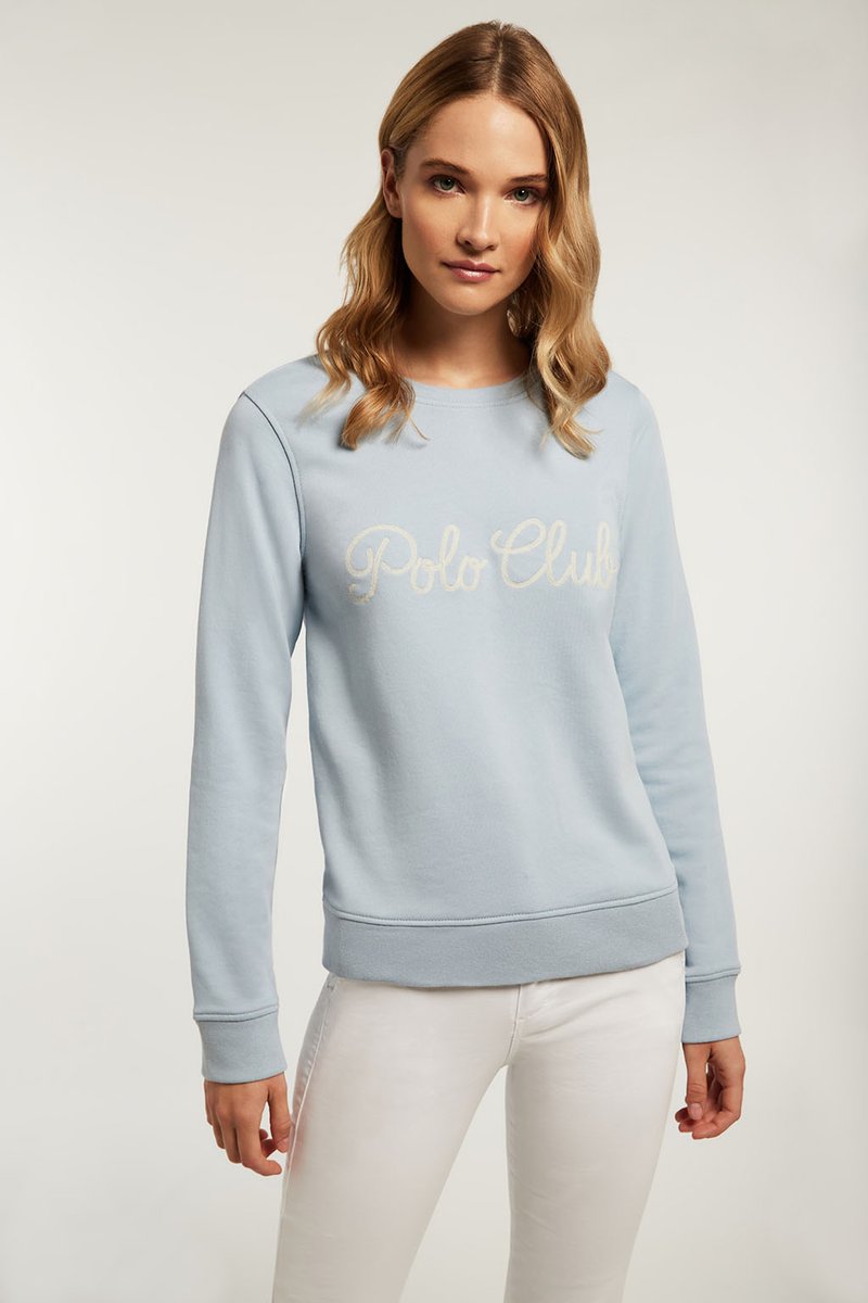 POLO CLUB Sweatshirt - Blue Pastel