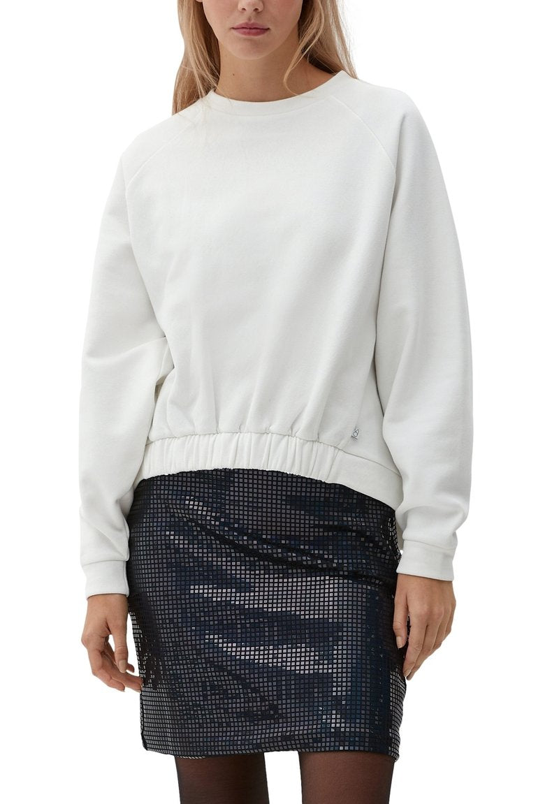 QS By S.Oliver RAGLANÄRMELN - Sweatshirt - Ecru
