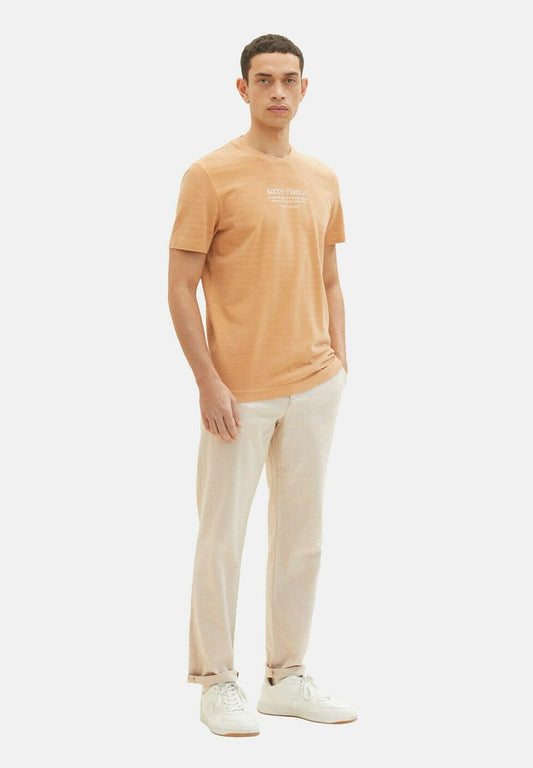 Tom Tailor MIT PRINT - T-Shirt Print - Washed Out Orange