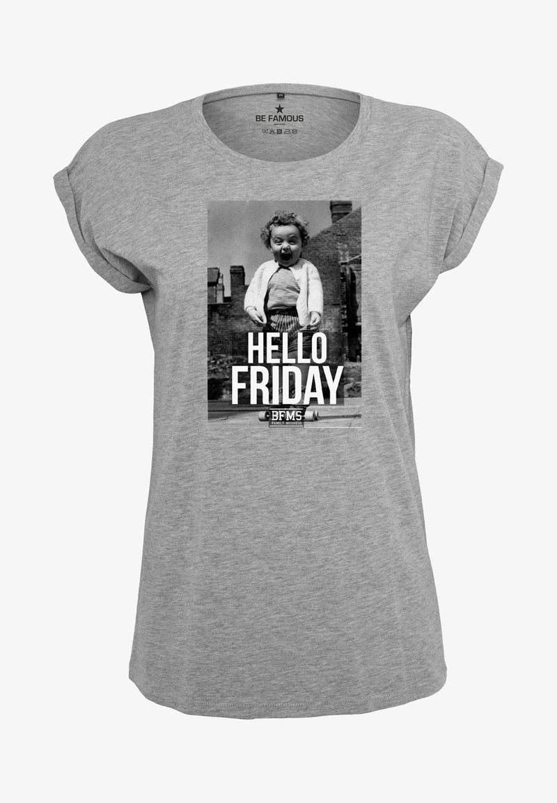  CLASSIC ROLL UP HELLOFRI - T-Shirt Print - Black