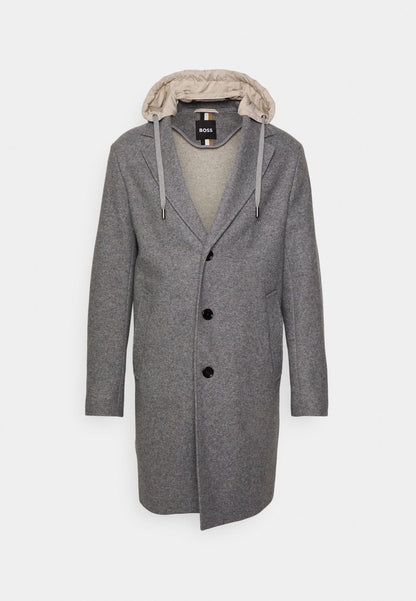 Boss CAM HOOD - Kurzmantel - Dark Grey