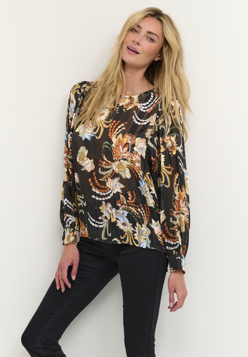 Kaffe KASIMI - Bluse - Black Red Multi Flower