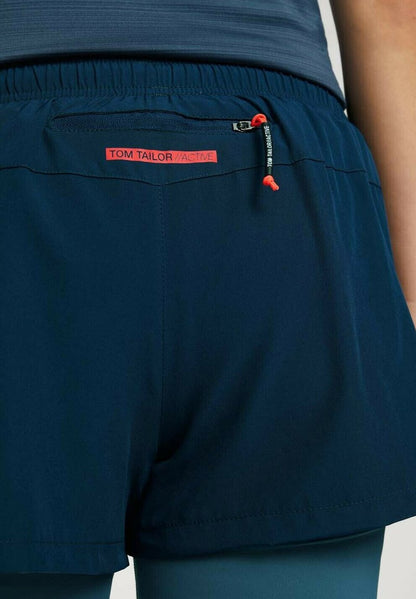 Tom Tailor 2 IN 1 - Kurze Sporthose - Dk Blue