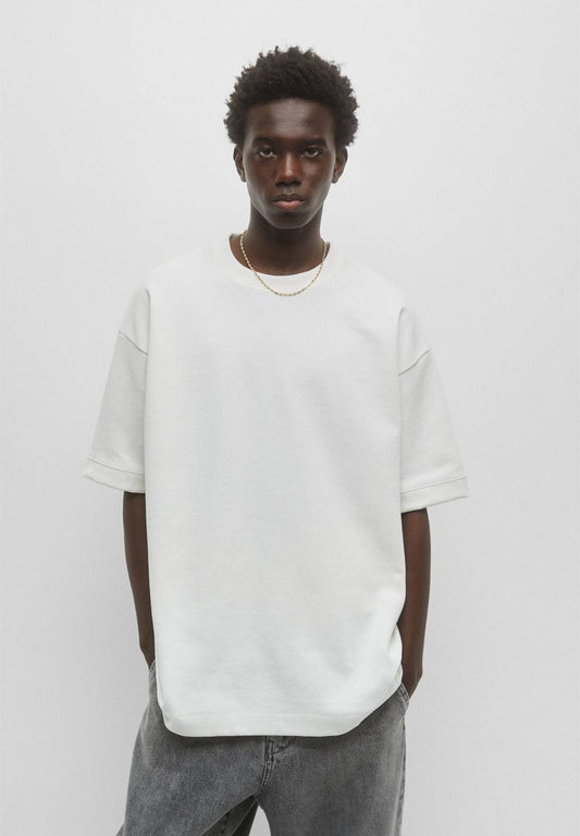 PULL & BEAR PLUSH - T-Shirt Basic - White
