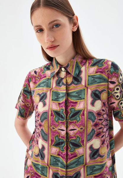  VALERIE - Blusenkleid - Printed Purple