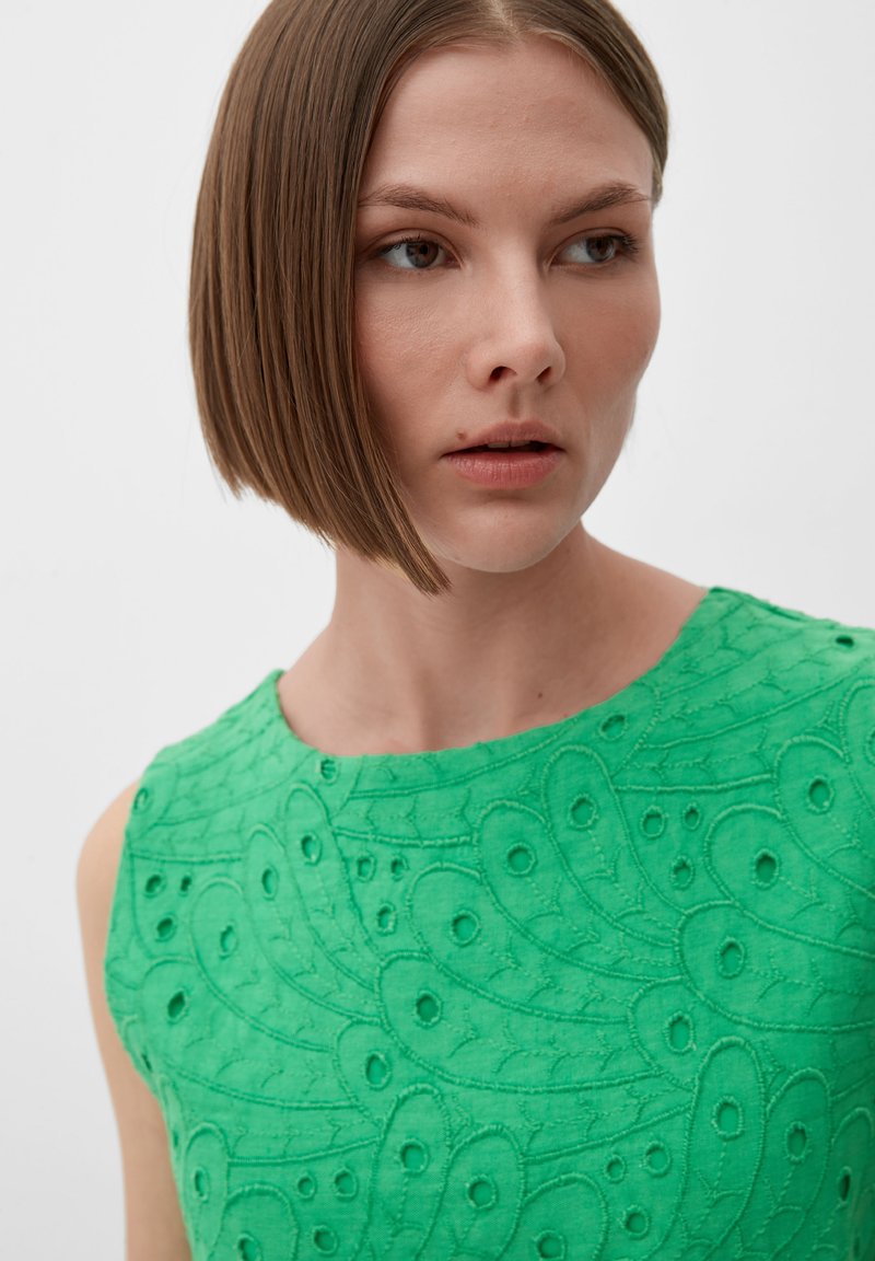S.Oliver BLACK LABEL MIT LOCHMUSTER - Top - Smaragd