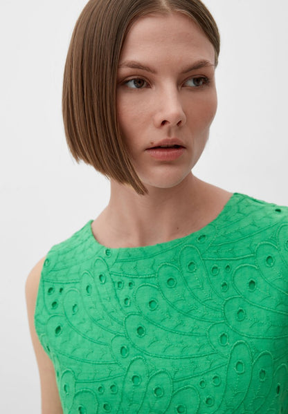 S.Oliver BLACK LABEL MIT LOCHMUSTER - Top - Smaragd