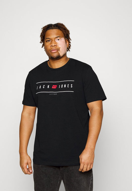 Jack & Jones JJFLAG TEE CREW NECK - T-Shirt Print - Black