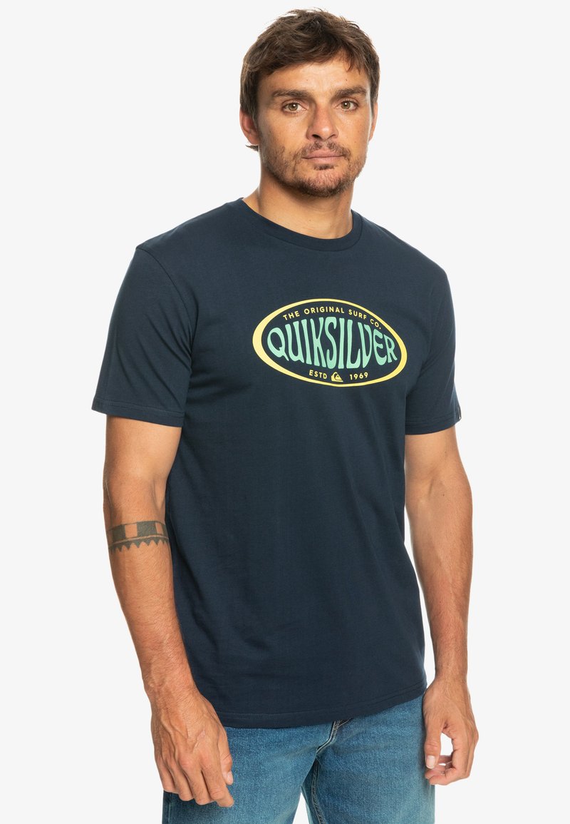 Quiksilver IN CIRCLES - T-Shirt Print - Navy Blazer