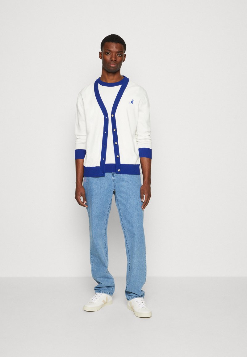 Kangol RIVER CARDIGAN UNISEX - Strickjacke - Off White/blue