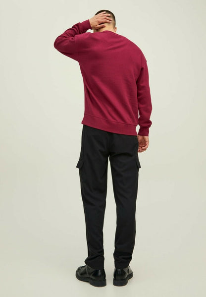 Jack & Jones BASIC LANGARM RUNDHALS - Sweatshirt - Rot