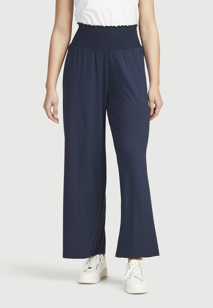  LIV SOLID ECOVERO - Stoffhose - Navy