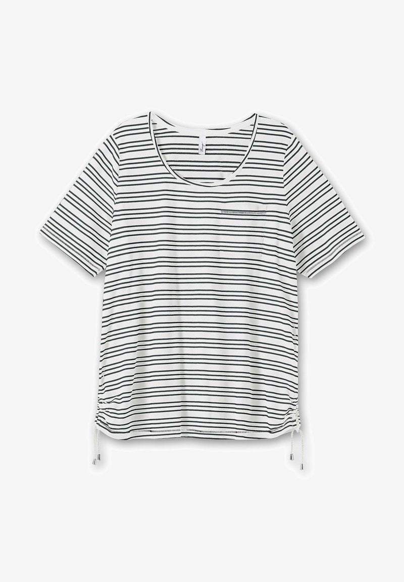 Sheego T-Shirt Print - Offwhite Gestreift
