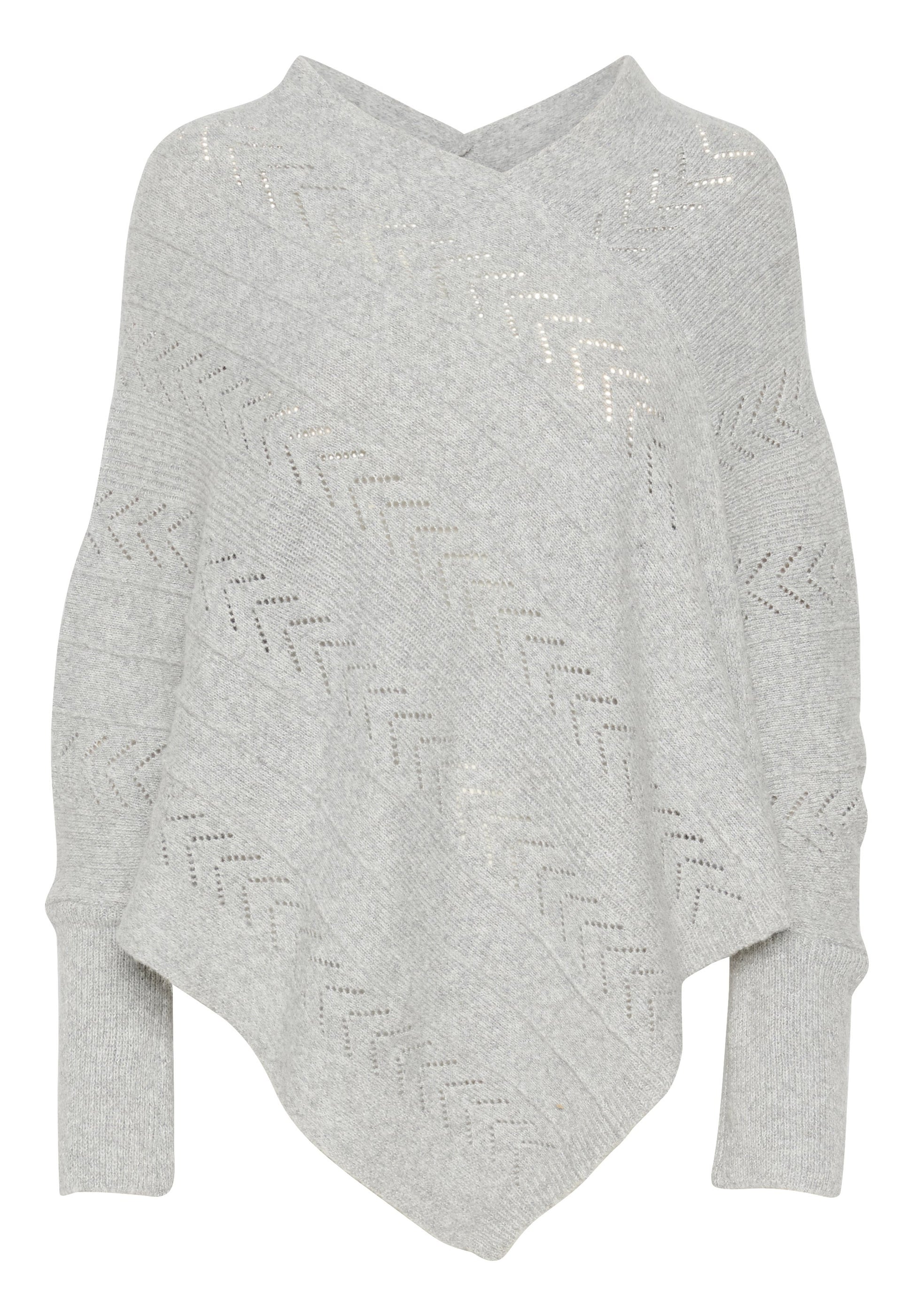 Cream HOLIDAY PONCHO - Jumper - Oat Melange