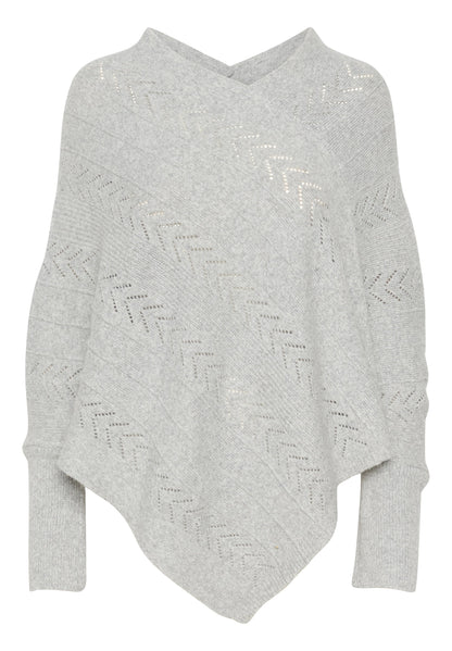 Cream HOLIDAY PONCHO - Jumper - Oat Melange