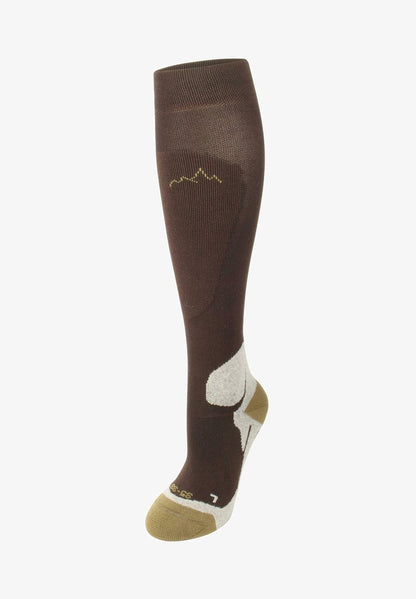  COMPRESSION KNEE SPORT - Kniestrümpfe - Dunkelbraun/hellbraun