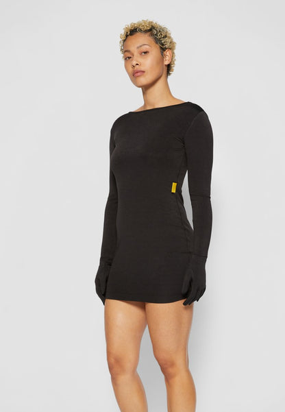 Calvin Klein Jeans LS FASHION FITTED DRESS - Freizeitkleid - Ck Black
