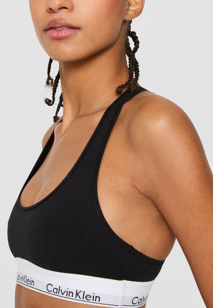 CALVIN KLEIN UNDERWEAR UNLINED BRALETTE ICON COTTON MODAL - Bustier - Black