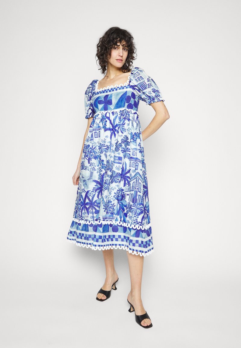 Farm Rio SWEET RIO MIDI DRESS - Freizeitkleid - Sweet Rio Off-white