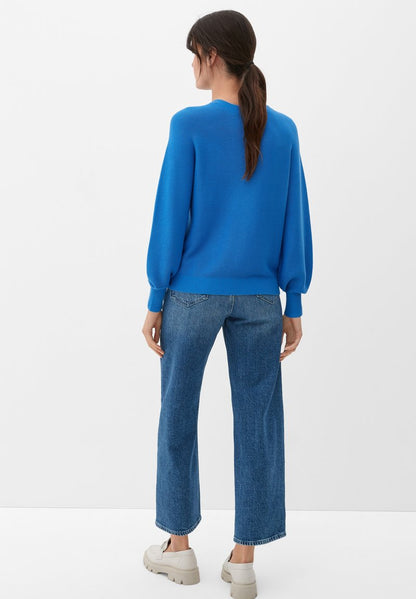 S.Oliver MIT WEITEN ÄRMELN - Strickpullover - Royalblau
