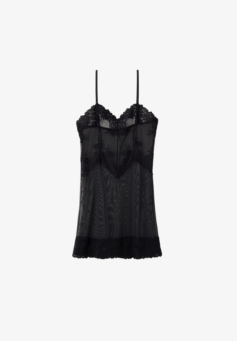 Intimissimi BABYDOLL PRETTY FLOWERS - Nachthemd - Schwarz