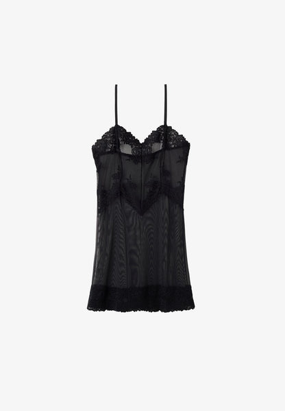 Intimissimi BABYDOLL PRETTY FLOWERS - Nachthemd - Schwarz