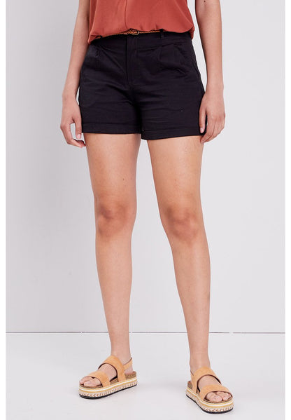  MIT GÜRTEL - Shorts - Noir
