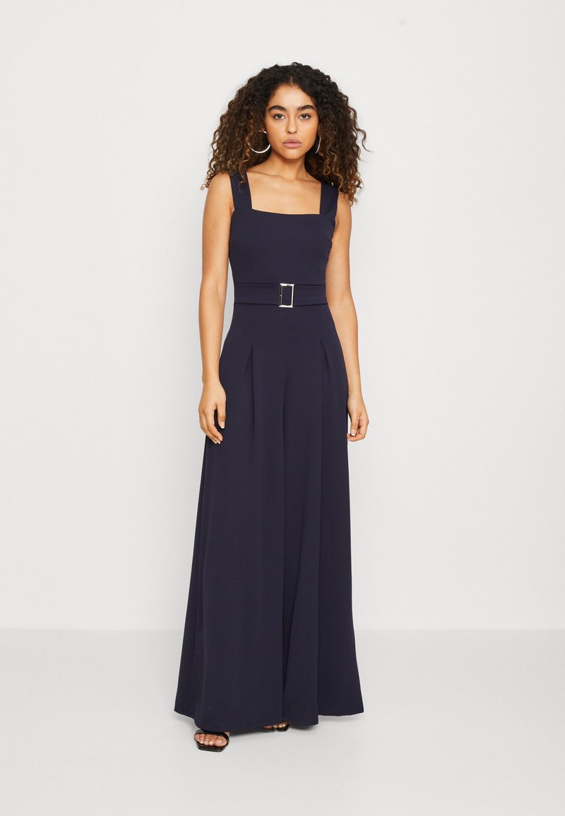 Wal G ASH BELT - Jumpsuit - Navy Blue