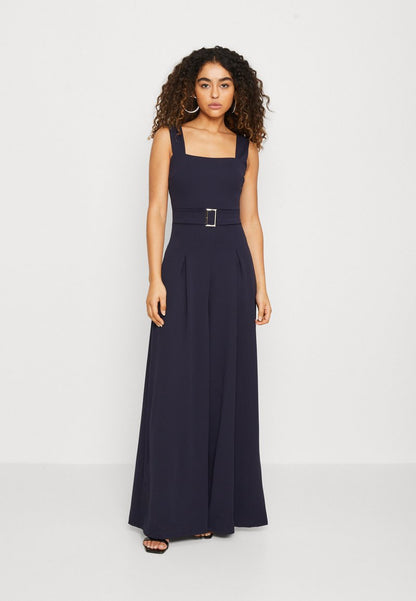 Wal G ASH BELT - Jumpsuit - Navy Blue
