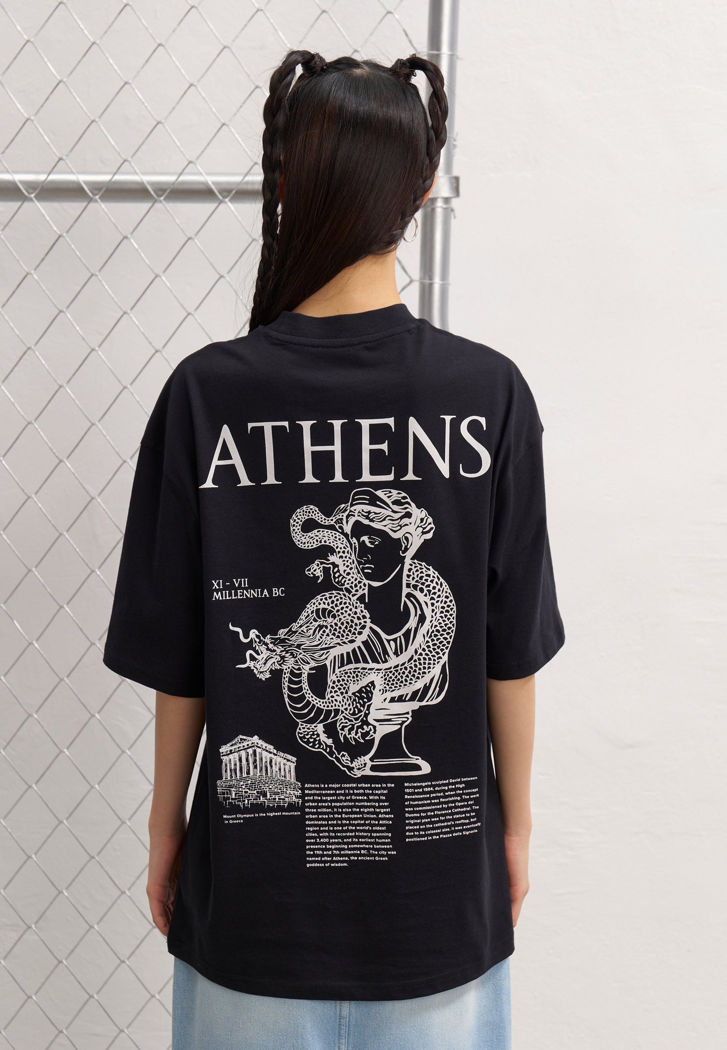 YOURTURN UNISEX - Print T-shirt - Black