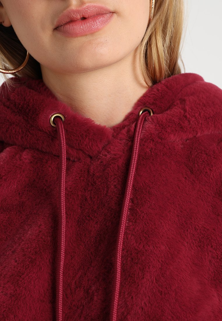 URBAN CLASSICS LADIES SHORT HOODY - Kapuzenpullover - Burgundy