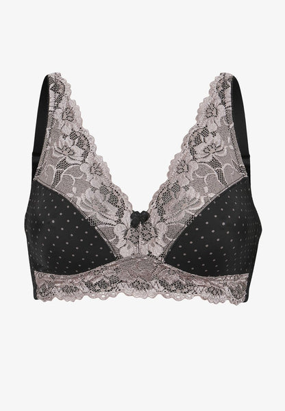  LENA SOFT - Triangel BH - Black Beige Dotted