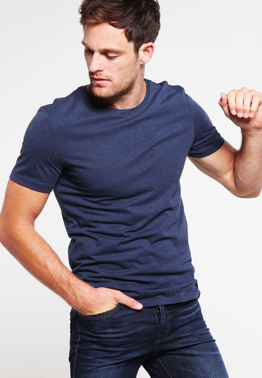 Pier One T-Shirt Basic - Dark Blue Melange