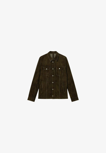  Lederjacke - Verde Scuro