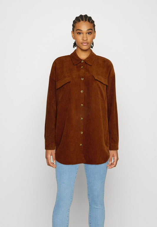 Noisy May NMFLANNY SHACKET - Kurzmantel - Cappuccino