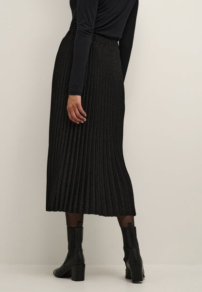 Kaffe KALINDA - A-Linien-Rock - Black W Black Lurex