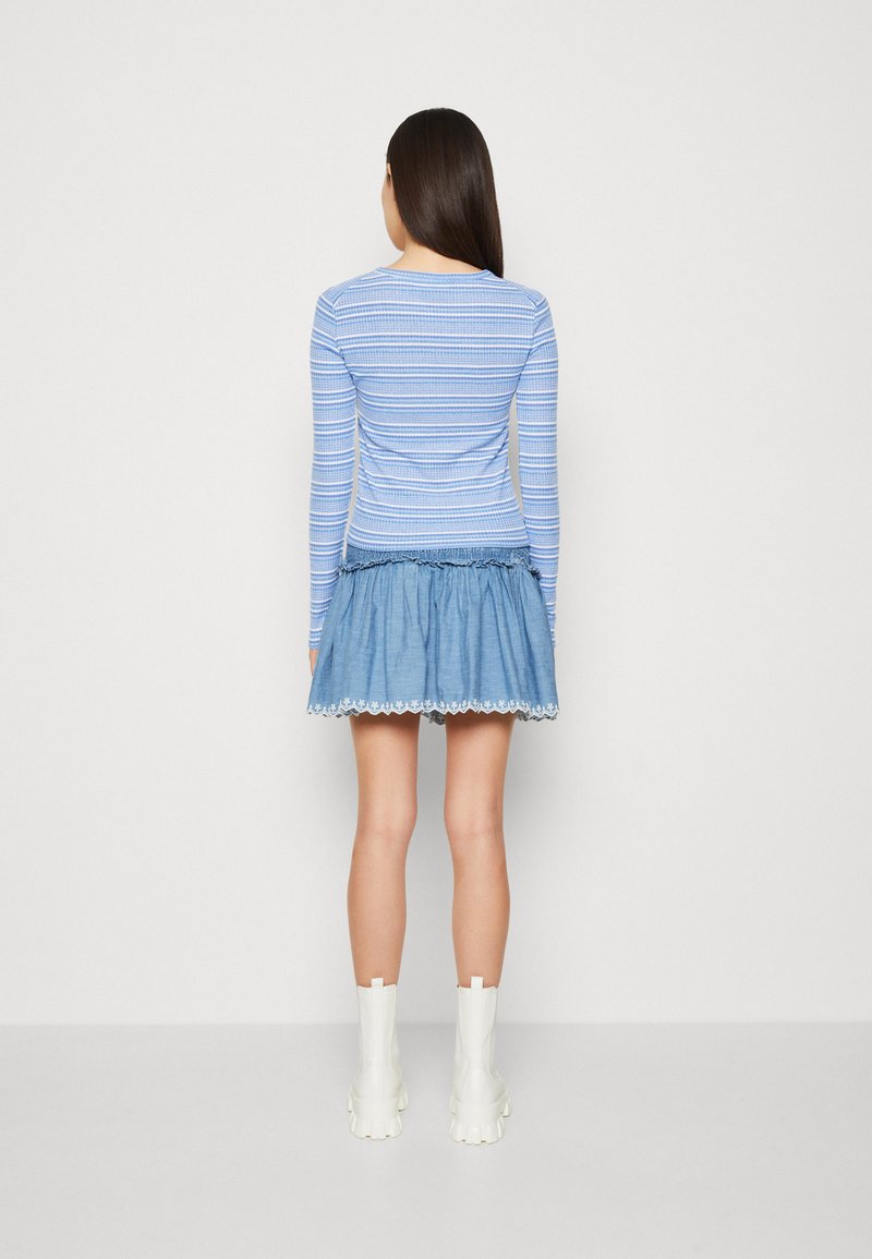 WEEKDAY ANAIS CARDIGAN - Strickjacke - Blue Stripe