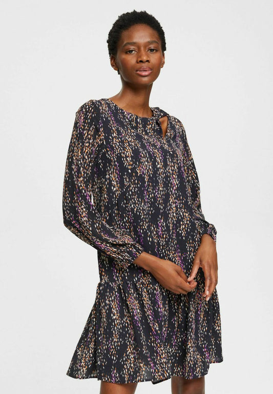 ESPRIT MIT MUSTER UND CUTOUT - Freizeitkleid - Black