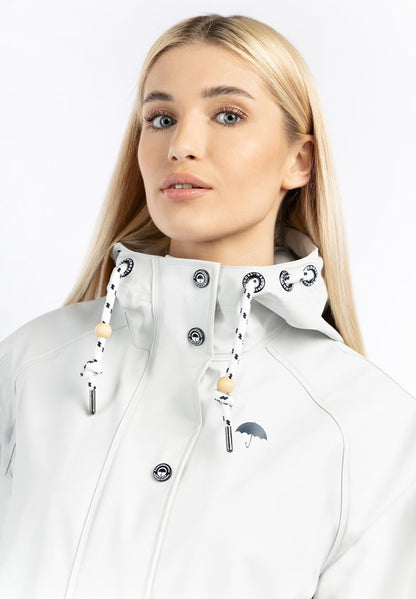 Schmuddelwedda Regenjacke / Wasserabweisende Jacke - Grauweiss
