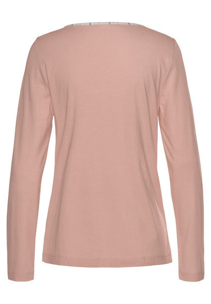 S.Oliver LANGARM - Nachtwäsche Shirt - Apricot