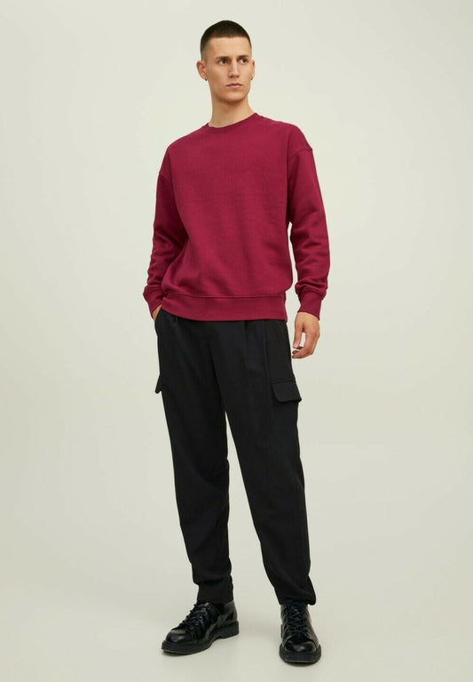 Jack & Jones BASIC LANGARM RUNDHALS - Sweatshirt - Rot