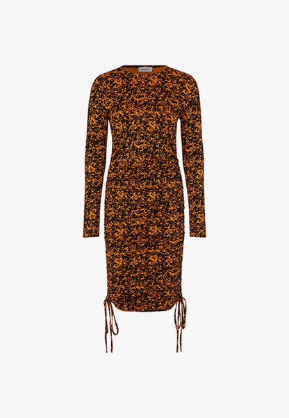  CURTIS PRINT DRESS - Jerseykleid - Vibrant Orange Splash