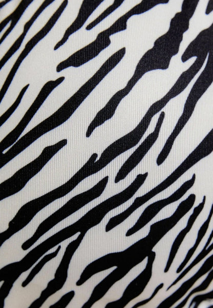 BERSHKA ZEBRA PRINT - Bikini-Hose - Beige